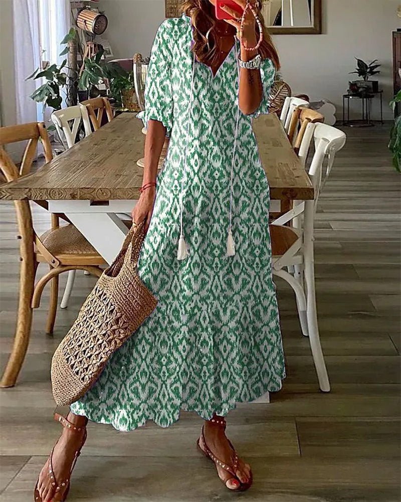 Bohemian Style Midi Dress
