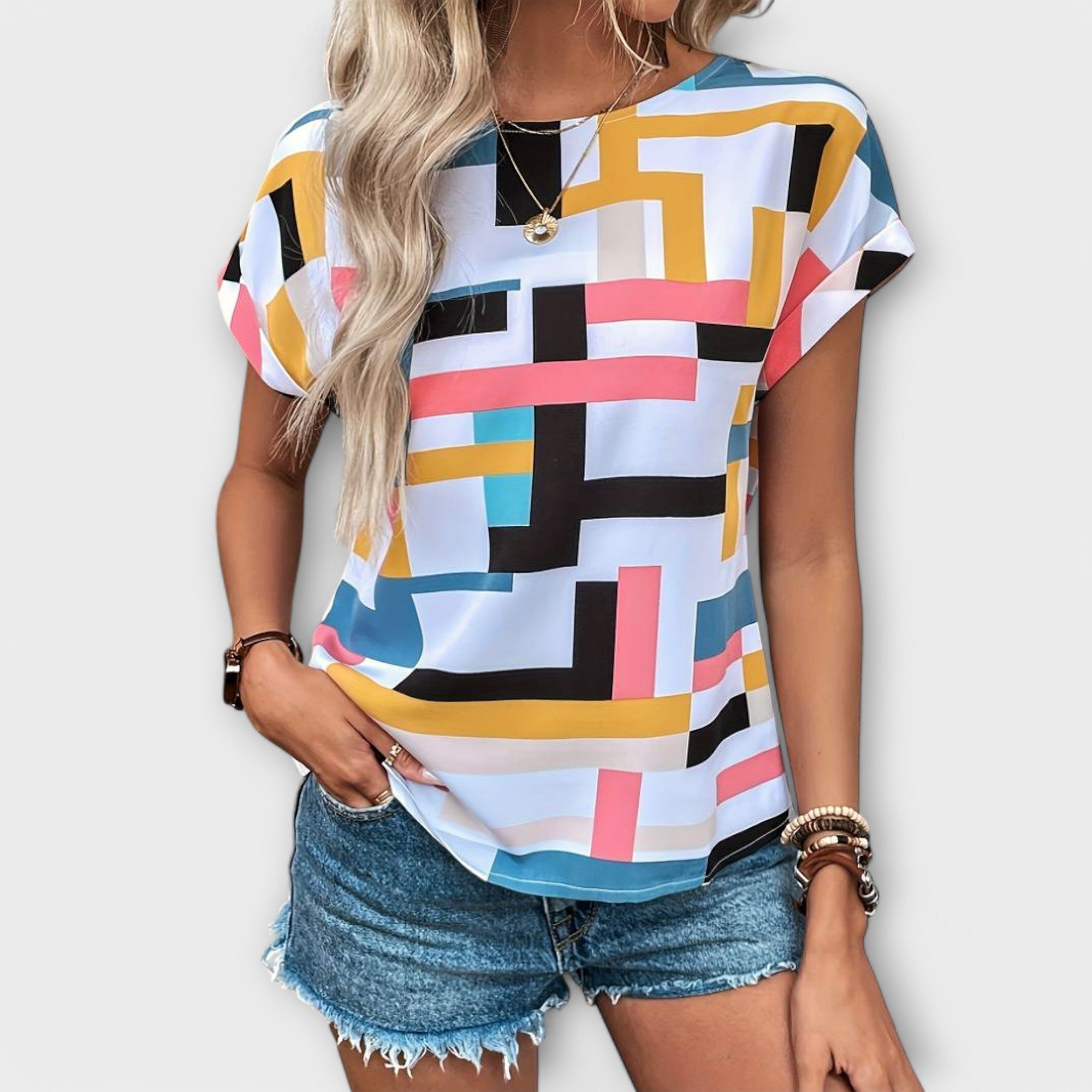 Blusa con mangas trompeta