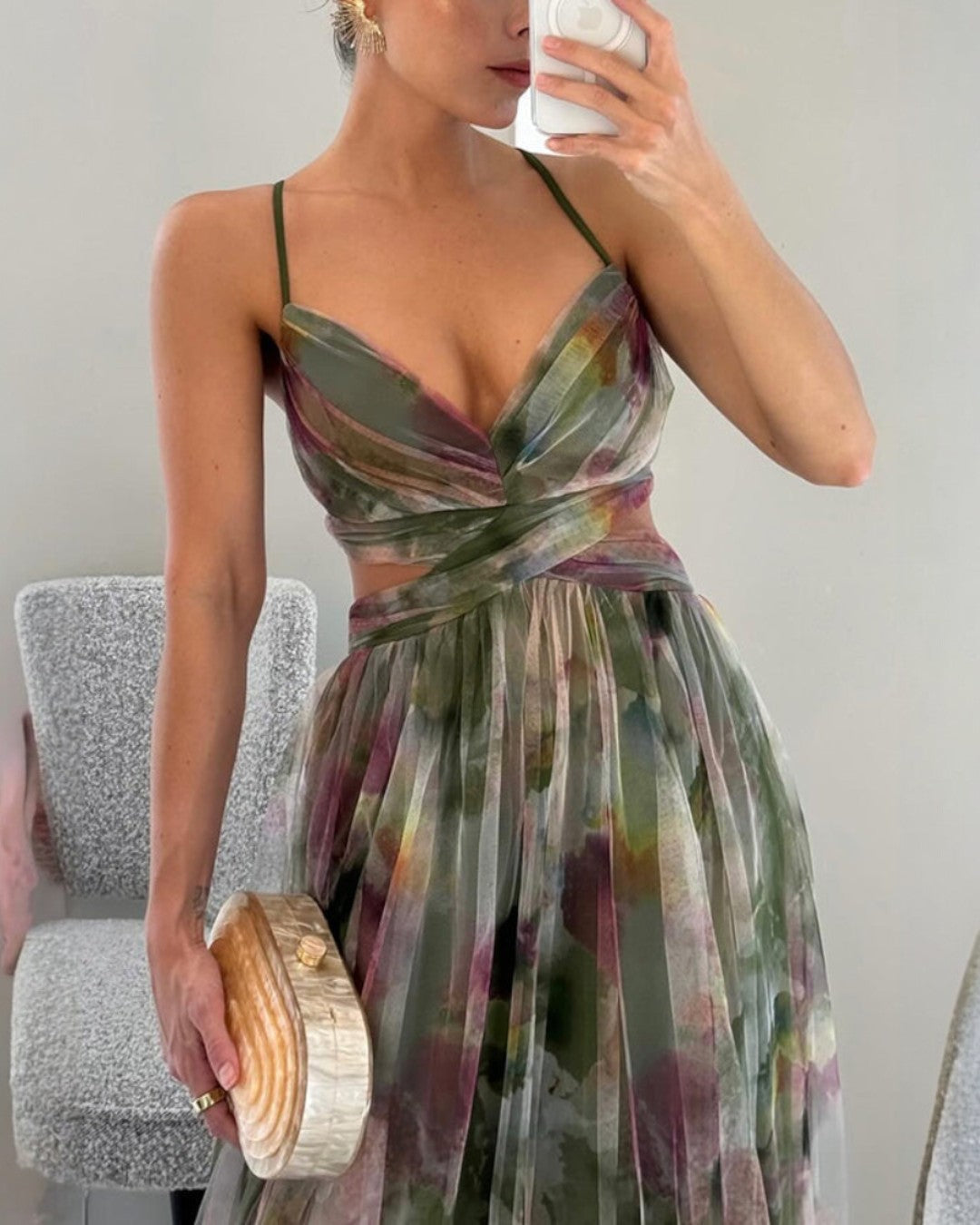 Stilinga Maxi Suknelė (Oranžinė)