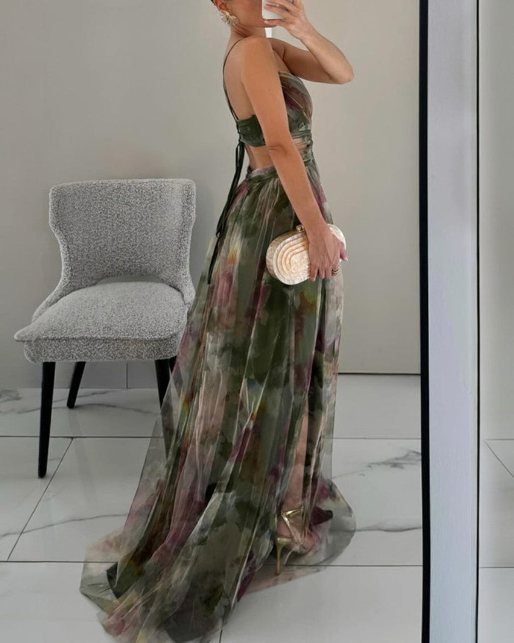 Stilinga Maxi Suknelė (Oranžinė)