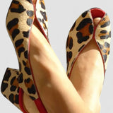 Sandalai su leopardų raštu