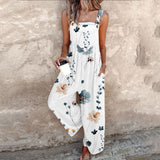 Patogus Raštuotas Jumpsuit (Juoda)