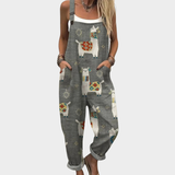 Patogus Raštuotas Jumpsuit (Pilka)