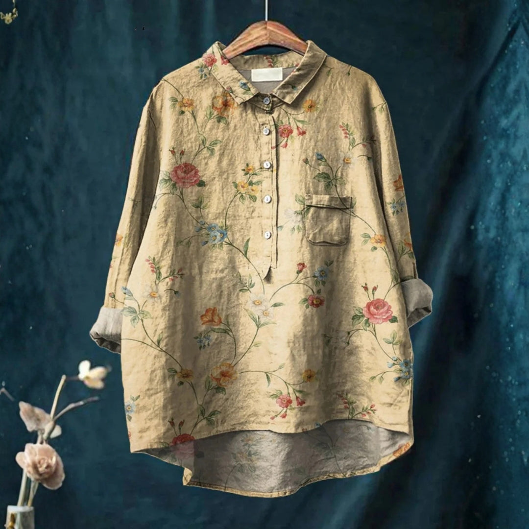 Vintage Floral Artistic Casual Shirt