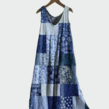 Blue Repair Pattern Dress