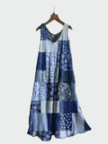 Blue Repair Pattern Dress