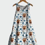 Dress with Cow Print