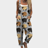 Patogus raštuotas jumpsuit