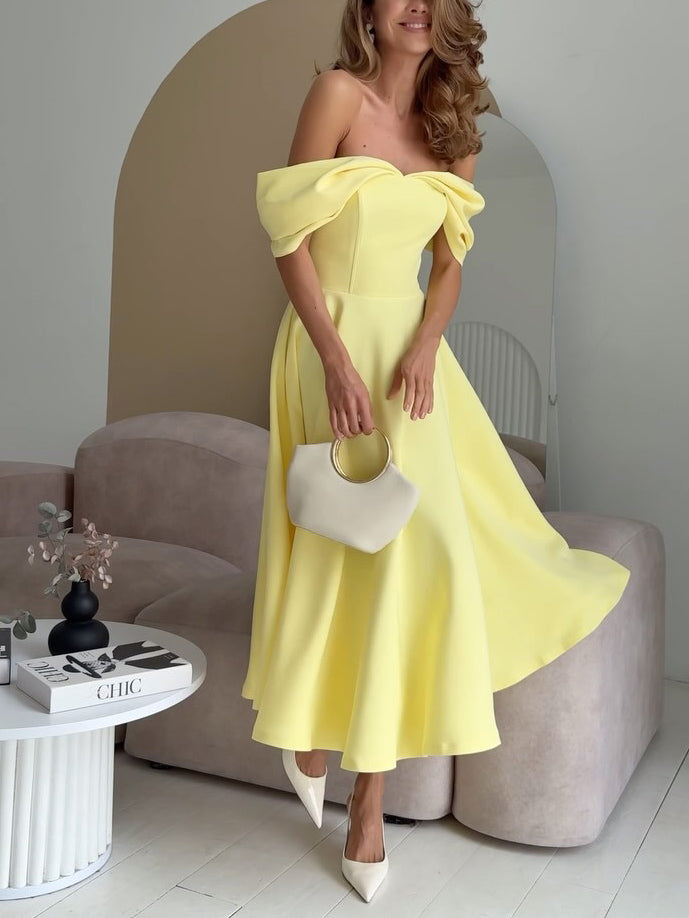 Stilinga Maxi Suknelė (Geltona)