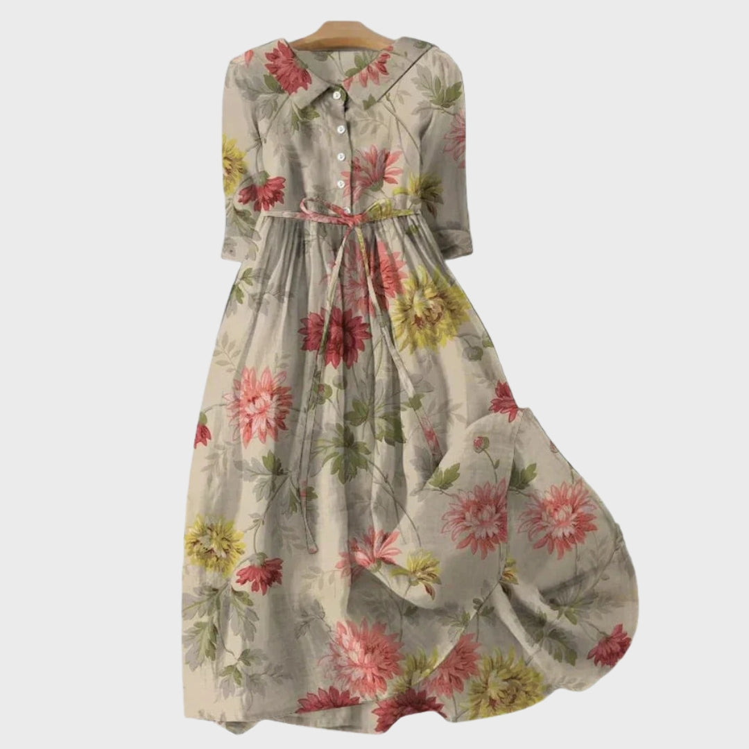 Vintage Dress with Bouquet