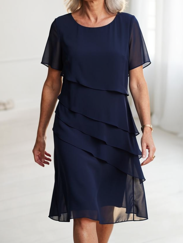 Elegantiška Ruffle Komforto Suknelė