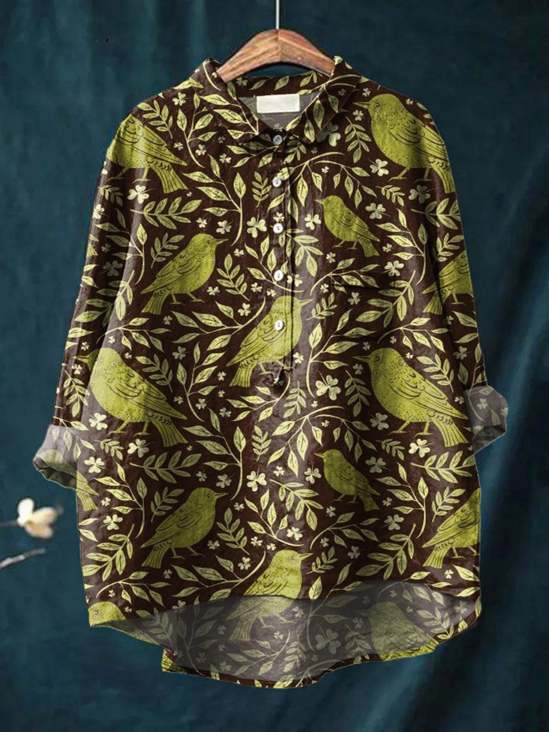 Rožinė | Laisvalaikio T-Shirt vintage stiliaus su gėlių raštu