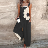 Patogus Raštuotas Jumpsuit (Juoda)