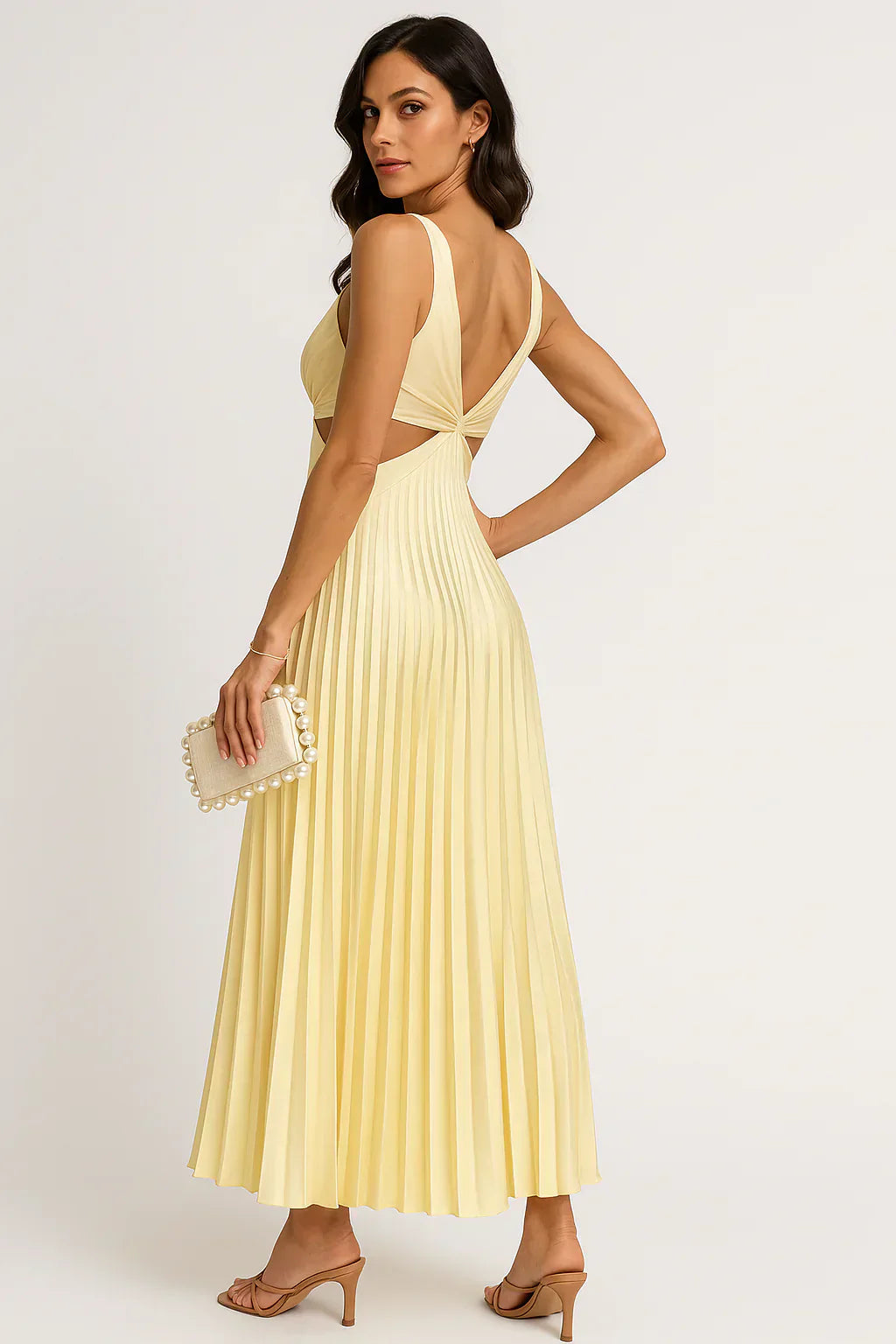 Midi Dress with Ruffles