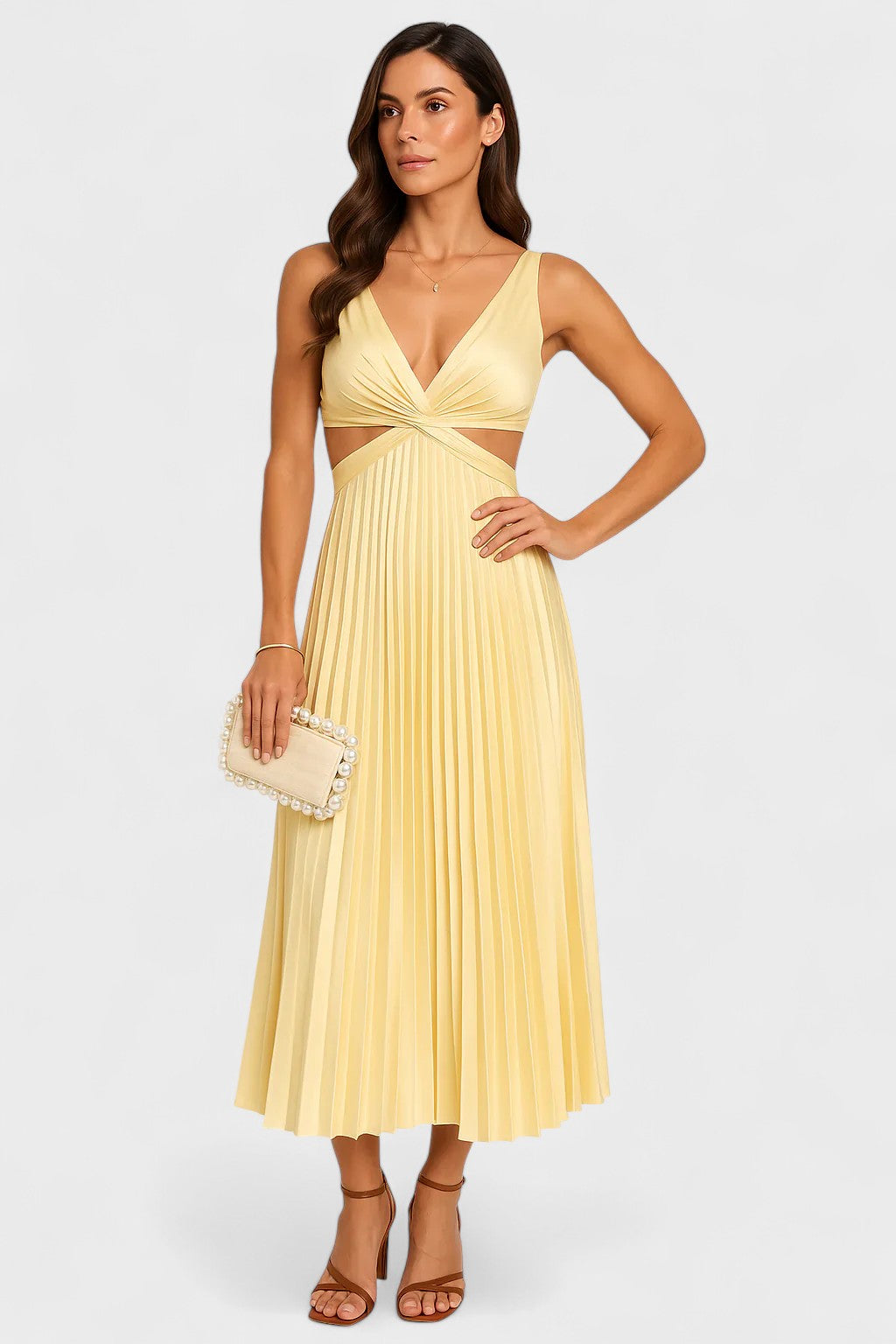 Midi Dress with Ruffles