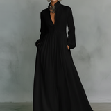 Minimalist Maxi Dress in Cotton and Linen