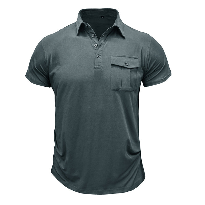 Medvilniniai marškiniai su kišenėmis