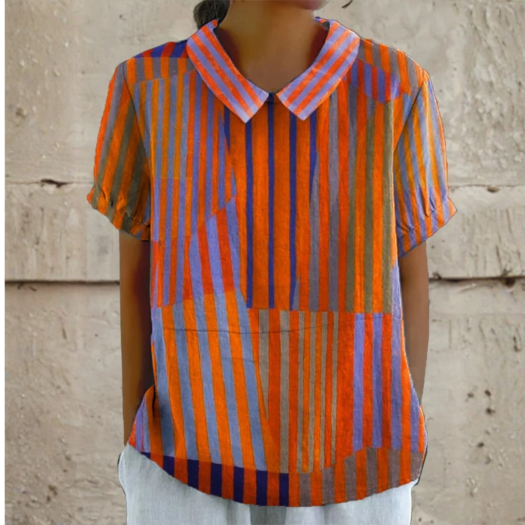 Geometric Striped Shirt (Modelis 1)
