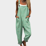 Patogus Raštuotas Jumpsuit (Žalia)