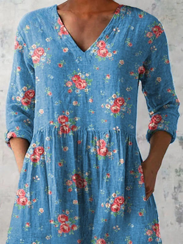 Mechthild | Ilga blusa su V formos iškirpte