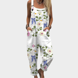 Patogus Raštuotas Jumpsuit (Baltas)
