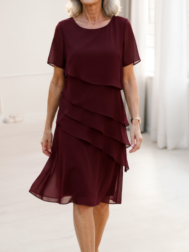 Elegantiška Ruffle Komforto Suknelė