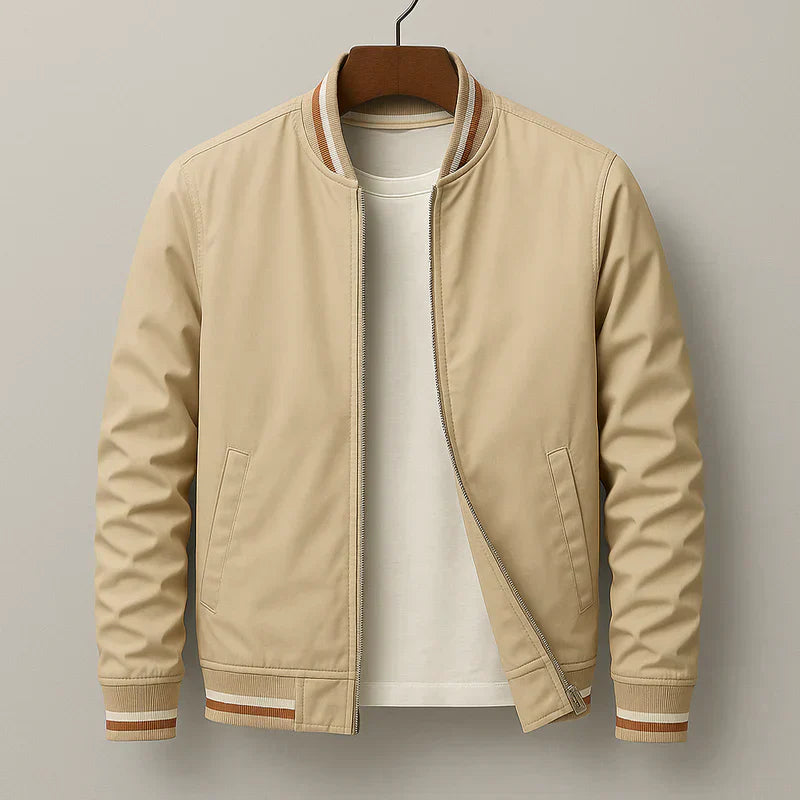 Striped Bomber Jacket