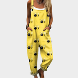 Patogus Raštuotas Jumpsuit (Geltona 2)