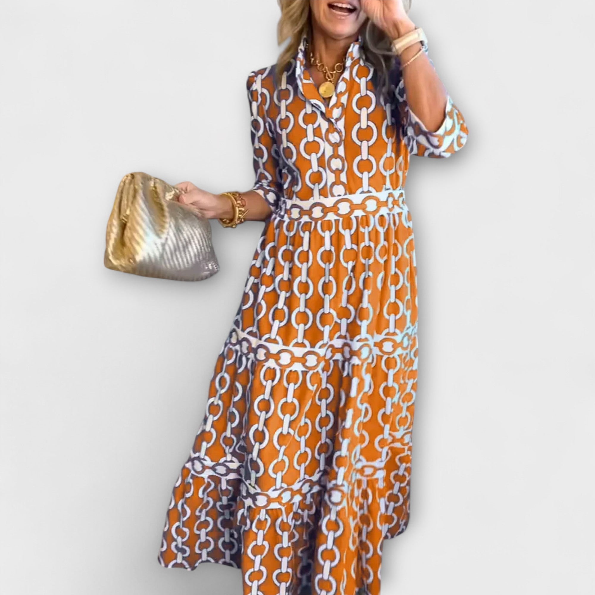 Midi Dress with Chains