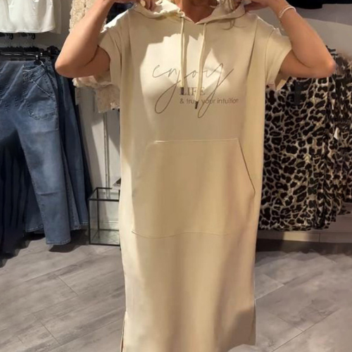Kasdieninė suknelė su gobtuvu