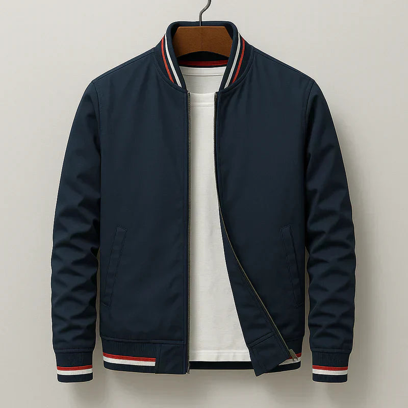 Striped Bomber Jacket