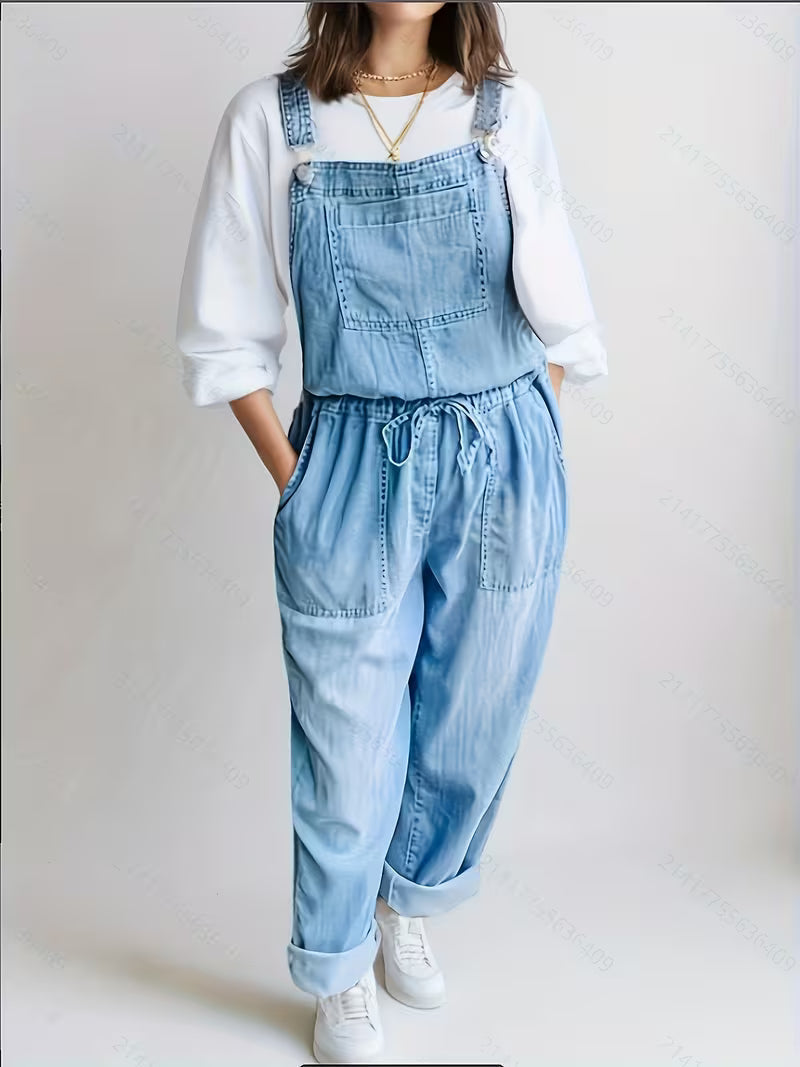Denim Jumpsuit for Leisure