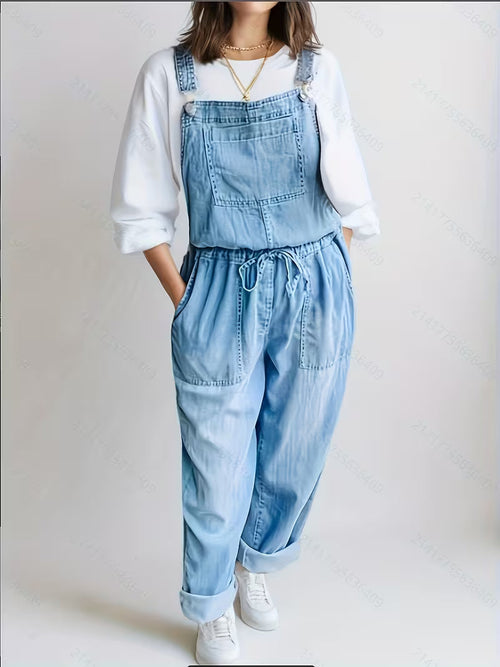 Denim Jumpsuit for Leisure
