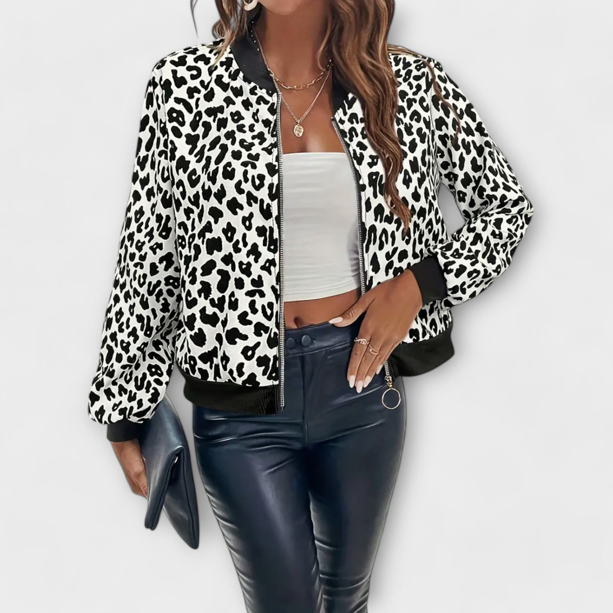 Stilingas Leopardo Rašto Paltas