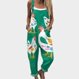 Patogus Raštuotas Jumpsuit (Žalia 3)