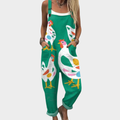 Patogus Raštuotas Jumpsuit (Žalia 3)