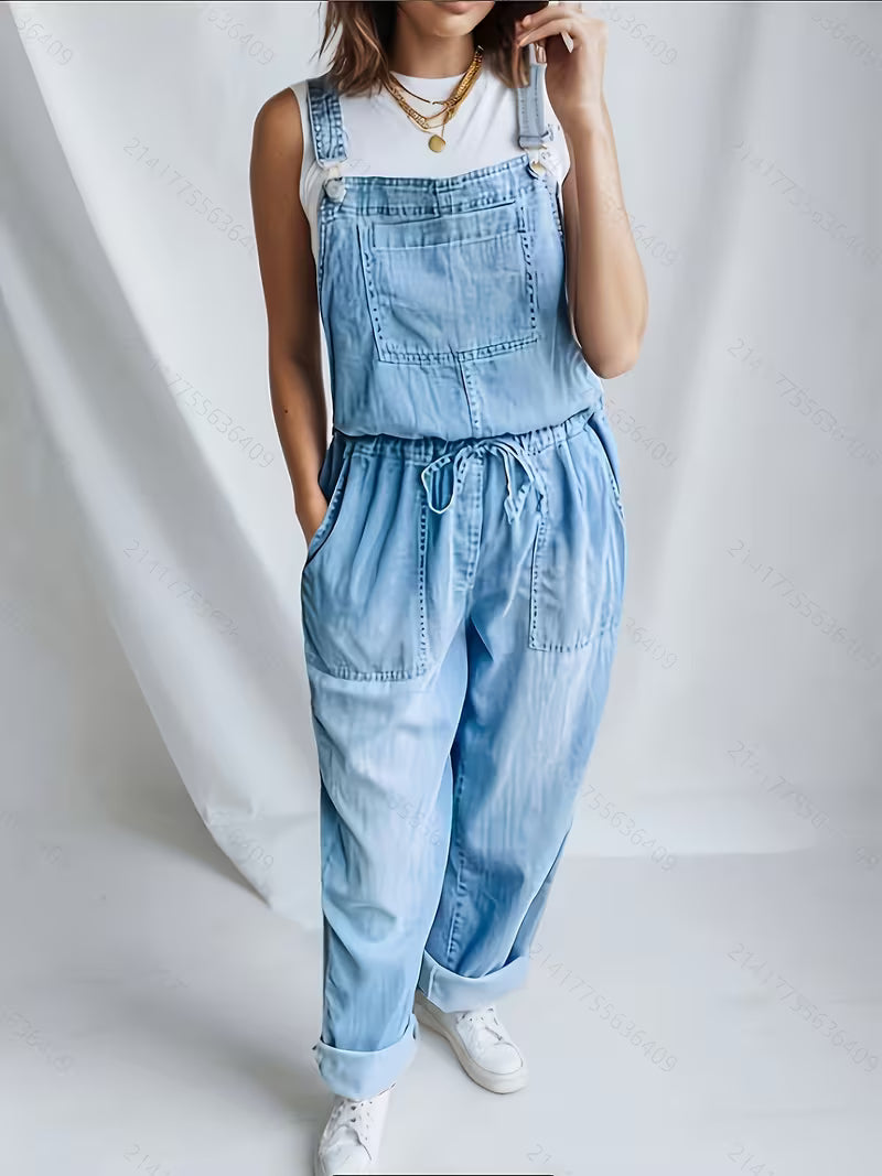Denim Jumpsuit for Leisure