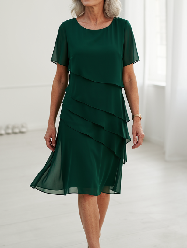 Elegantiška Ruffle Komforto Suknelė