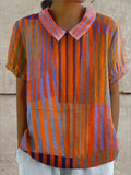 Geometric Striped Shirt (Modelis 1)