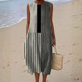 Monochrome Striped Dress