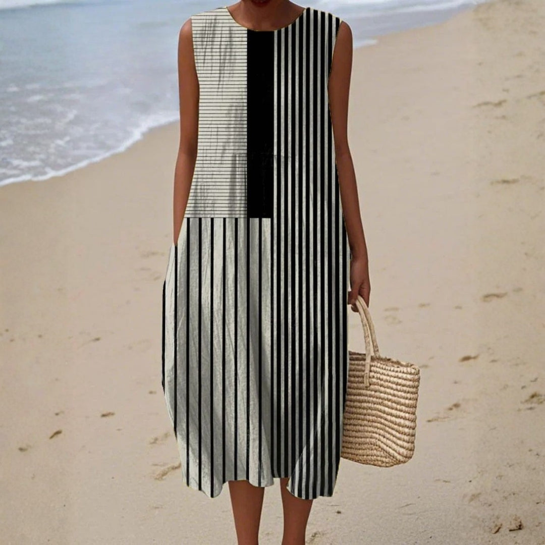 Monochrome Striped Dress