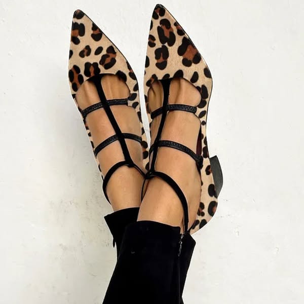 Elegantiški Leopardiniai Batai