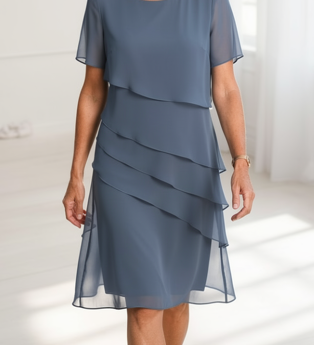 Elegantiška Ruffle Komforto Suknelė