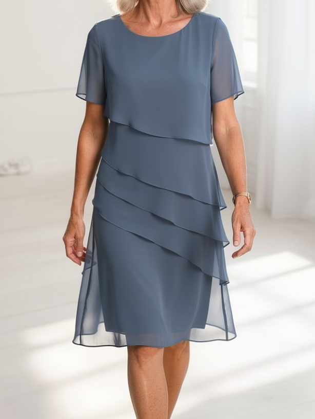 Elegantiška Ruffle Komforto Suknelė