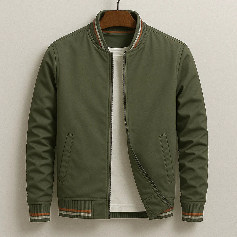 Striped Bomber Jacket