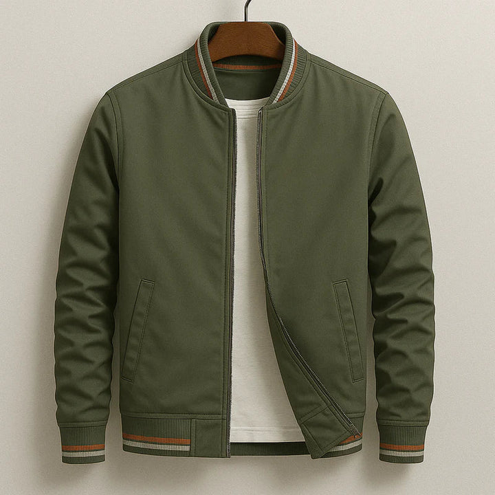 Striped Bomber Jacket