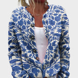Ruffled Floral Cardigan