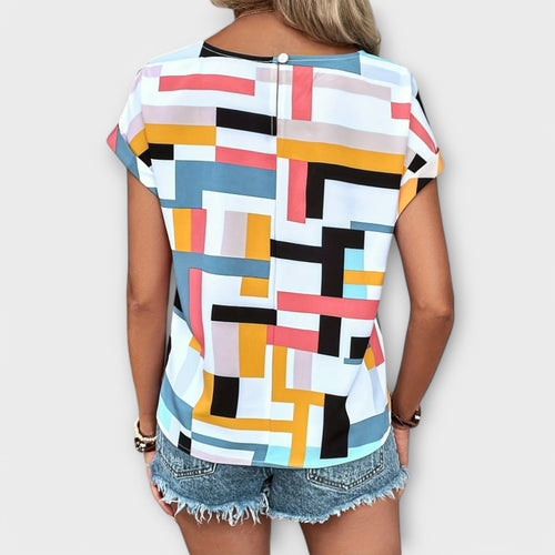 Blusa con mangas trompeta