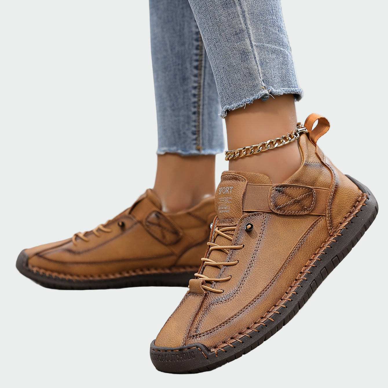 Orthopedic Leather Shoes (Tamsiai mėlyna)