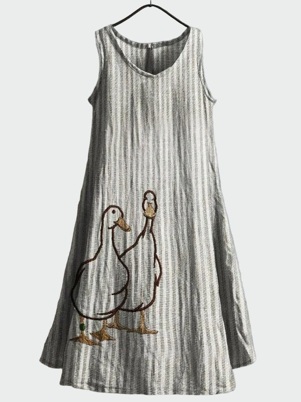Dress with a Pair of Ducklings